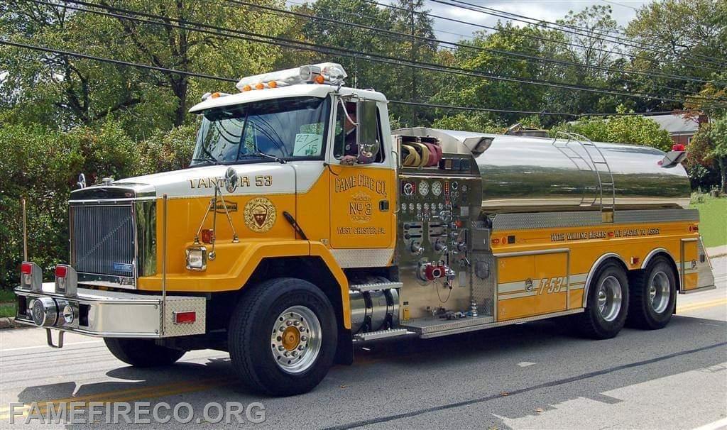 1990 Autocar/4 Guys Tanker. Tanker was badly damaged in 1992 and rebuilt. 